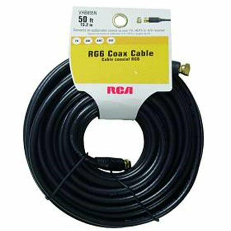 AUDIOVOX RCA RG6 Coaxial Cable Black 50ft Black AU87222